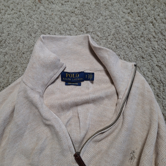 Polo Ralph Lauren Men's Cream Zip-Up Sweater - Picture 4 of 6
